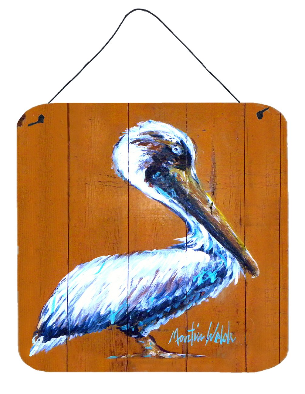 Pelican Hangin In Wall or Door Hanging Prints MW1330DS66 by Caroline's Treasures