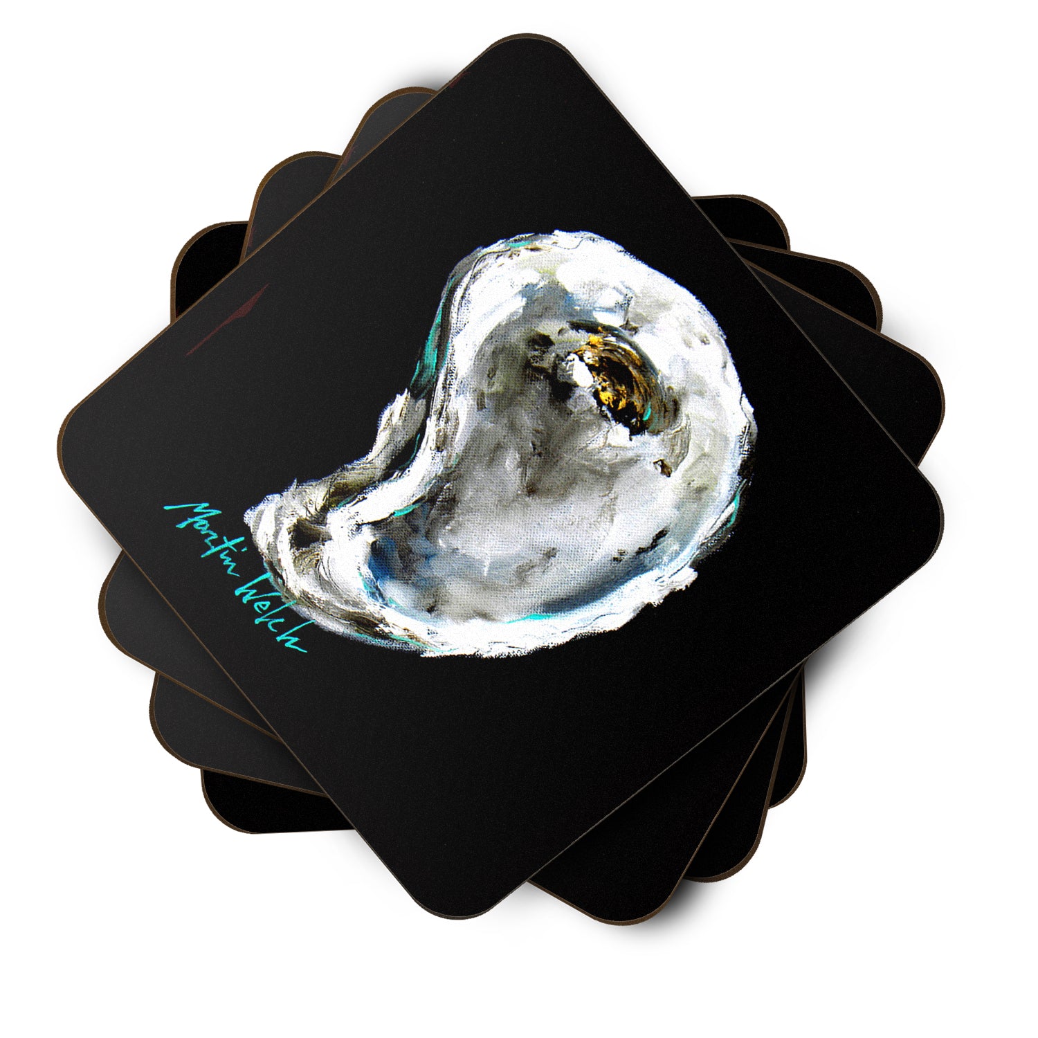 Lucky Oyster Foam Coaster Set of 4 MW1336FC - the-store.com
