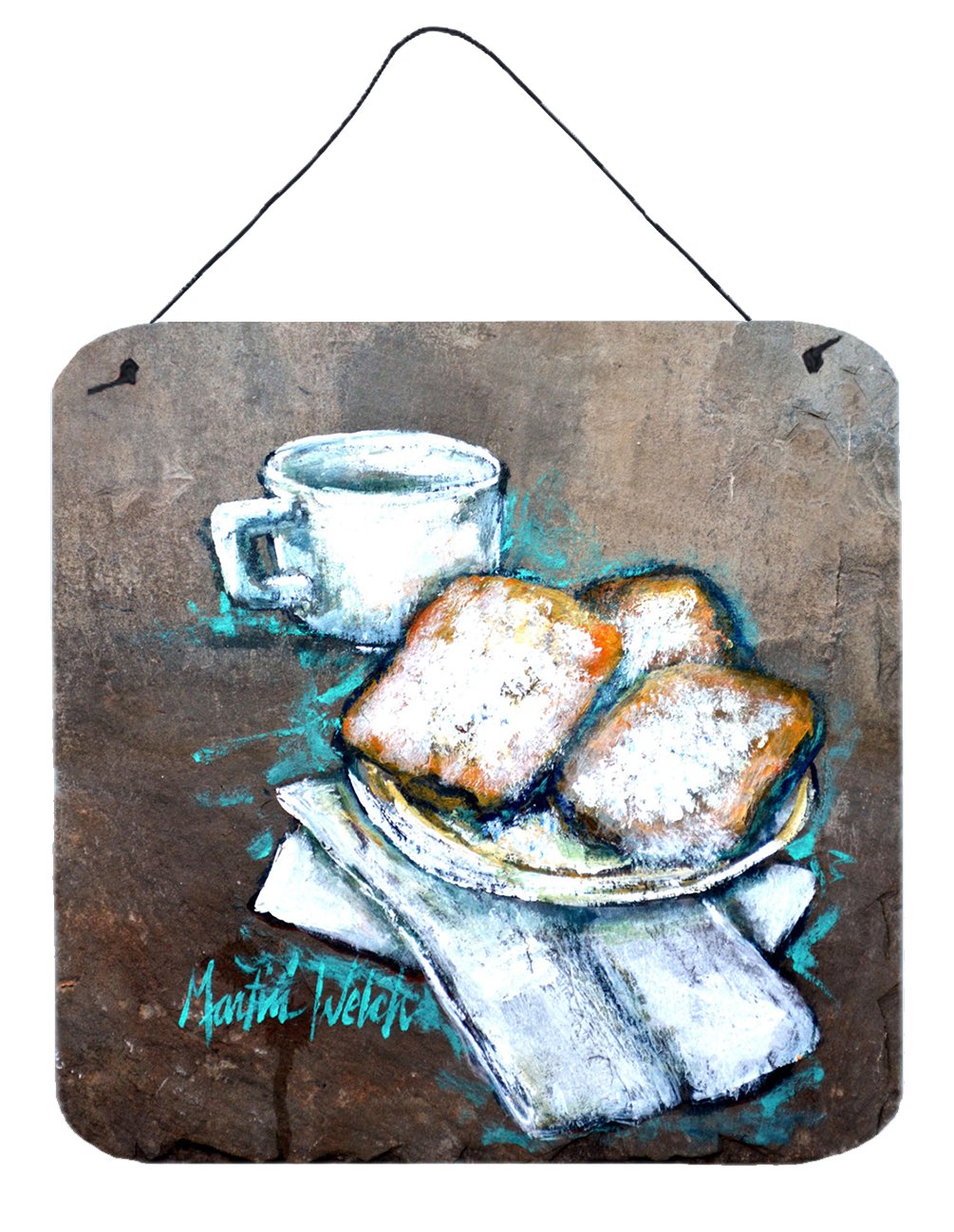 Beignets Piping Hot Wall or Door Hanging Prints MW1344DS66 by Caroline&#39;s Treasures