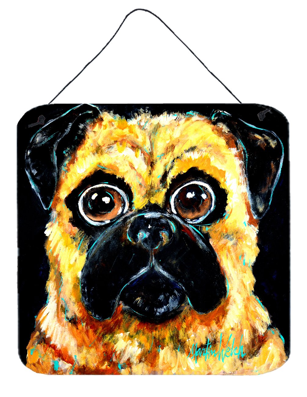Pug It Out Wall or Door Hanging Prints MW1346DS66 by Caroline's Treasures