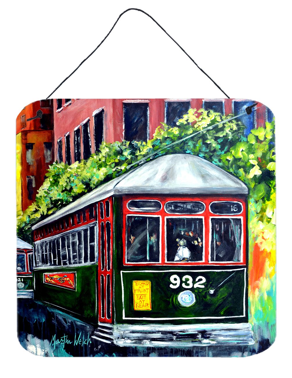 Streetcar St. Charles #2 Wall or Door Hanging Prints MW1351DS66 by Caroline's Treasures