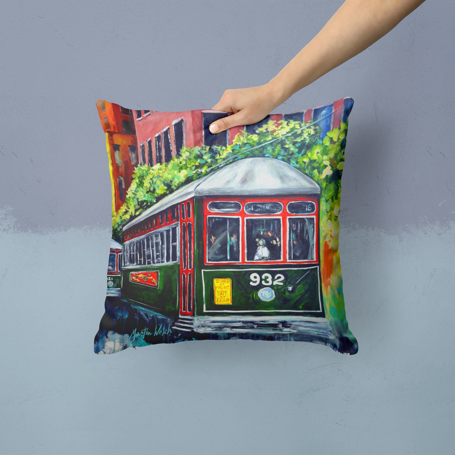 Streetcar St. Charles #2 Fabric Decorative Pillow MW1351PW1414 - the-store.com