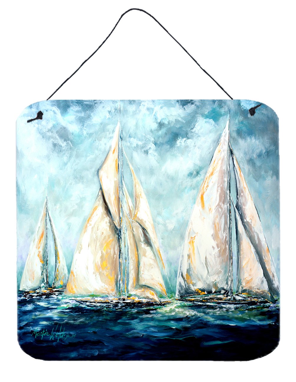 Sailboats Last Mile Wall or Door Hanging Prints MW1355DS66 by Caroline&#39;s Treasures