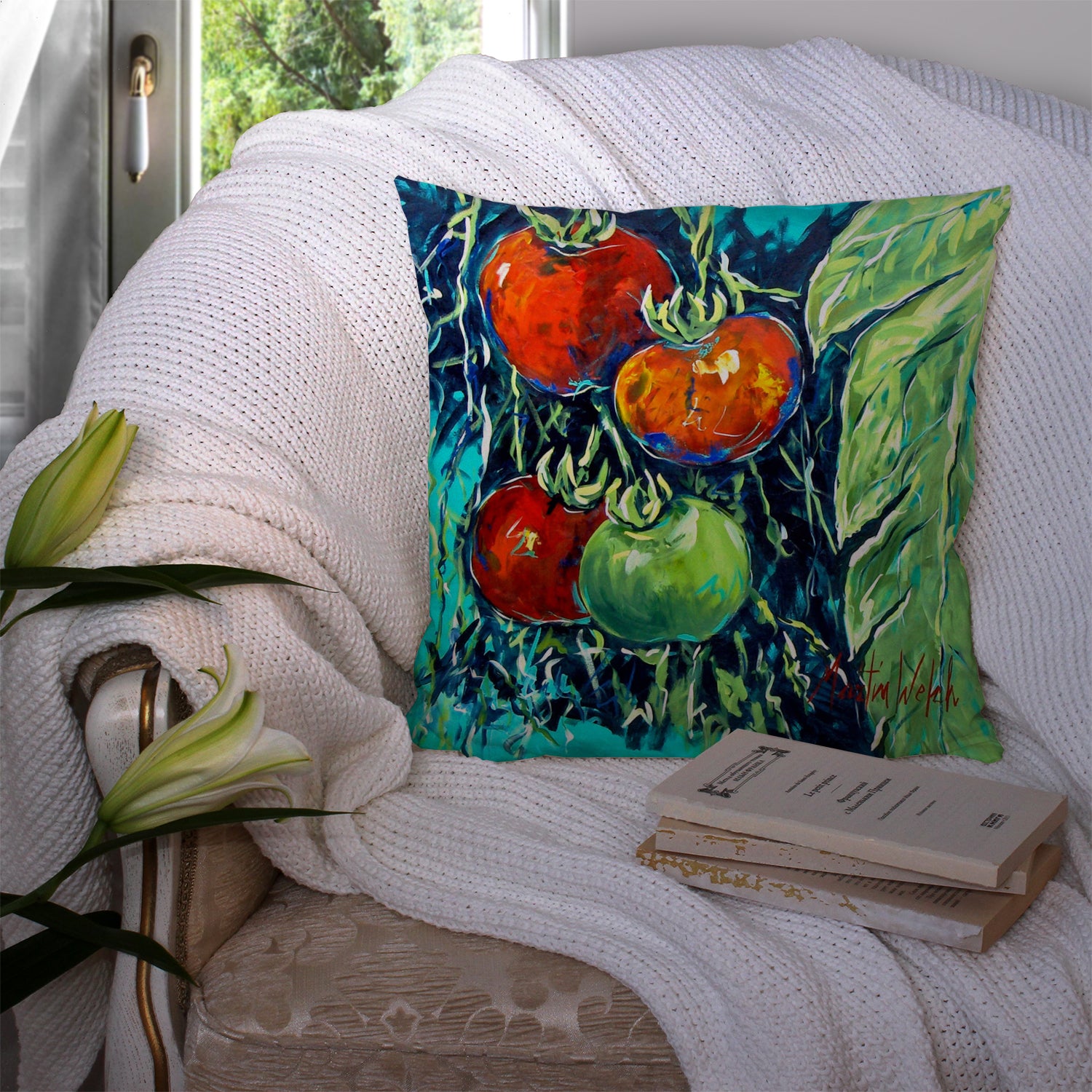 Tomatoe Tomato Fabric Decorative Pillow MW1359PW1414 - the-store.com
