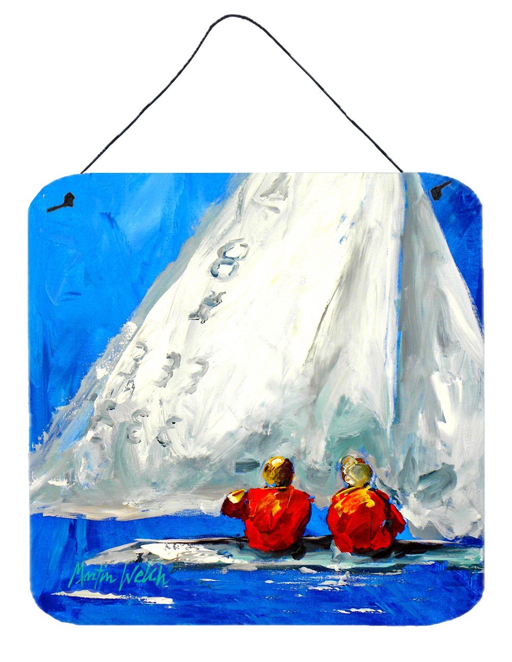 Sailboat Two's Company Wall or Door Hanging Prints MW1360DS66 by Caroline's Treasures