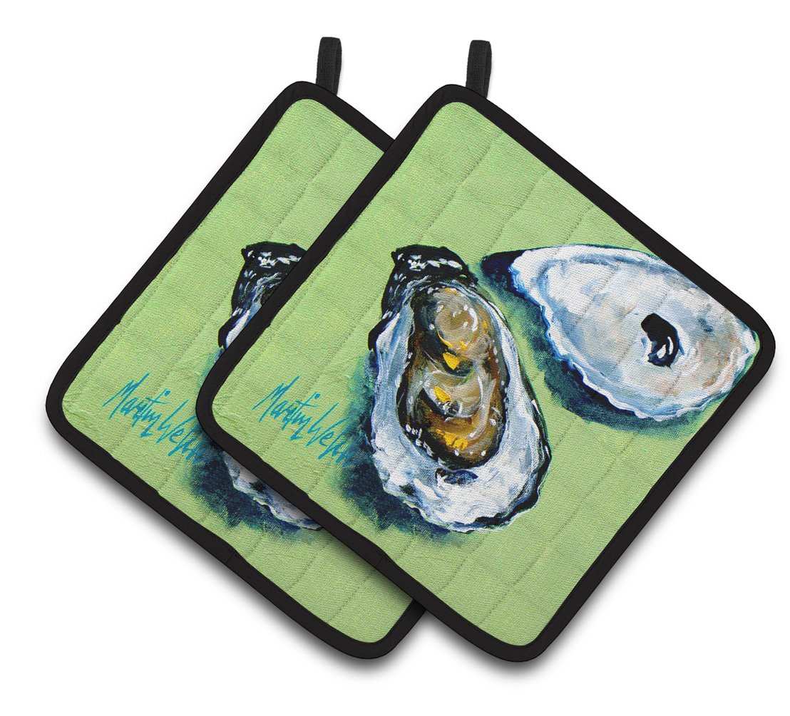 Two Shells Oyster Pair of Pot Holders MW1361PTHD by Caroline&#39;s Treasures