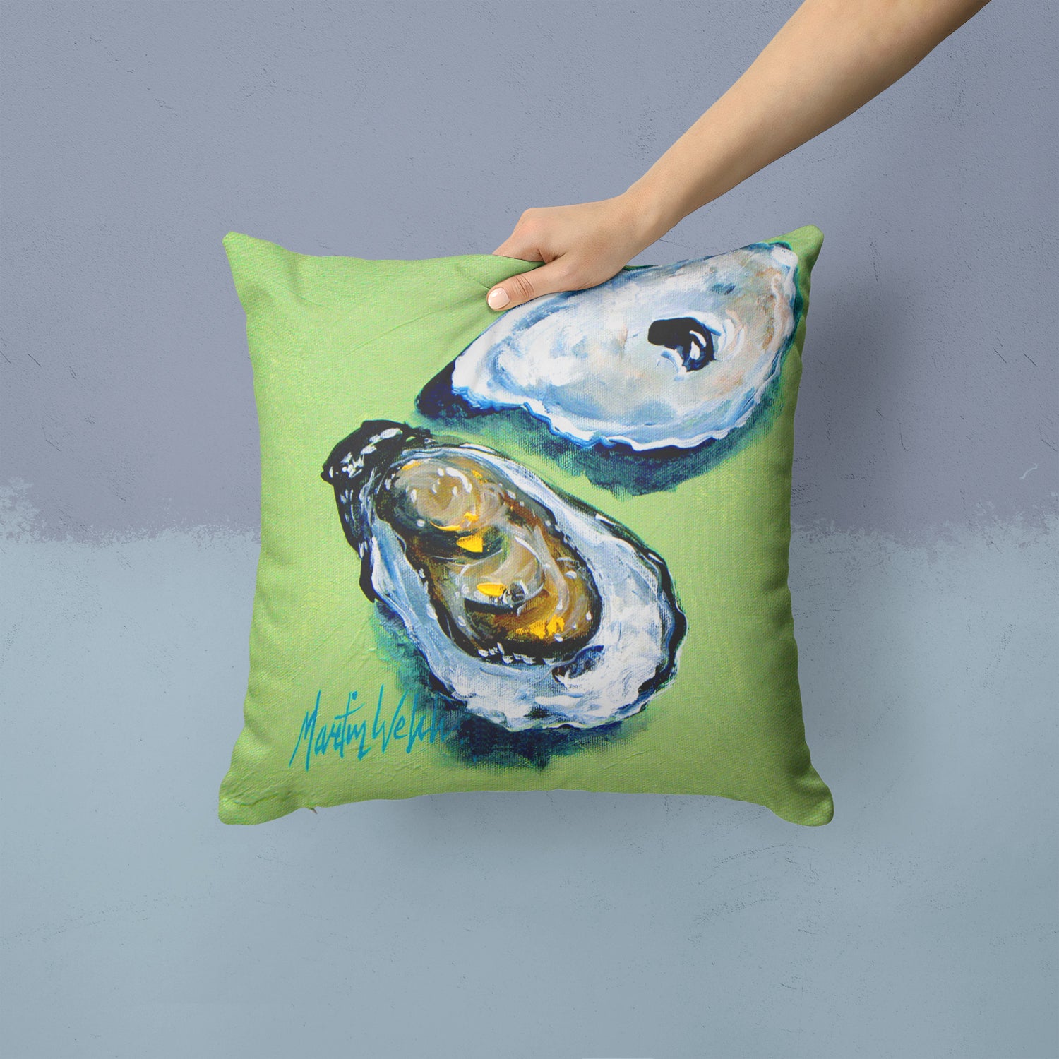 Two Shells Oyster Fabric Decorative Pillow MW1361PW1414 - the-store.com