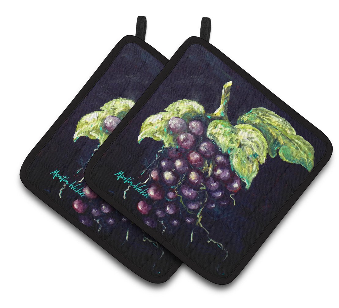 Welch&#39;s Grapes Pair of Pot Holders MW1362PTHD by Caroline&#39;s Treasures