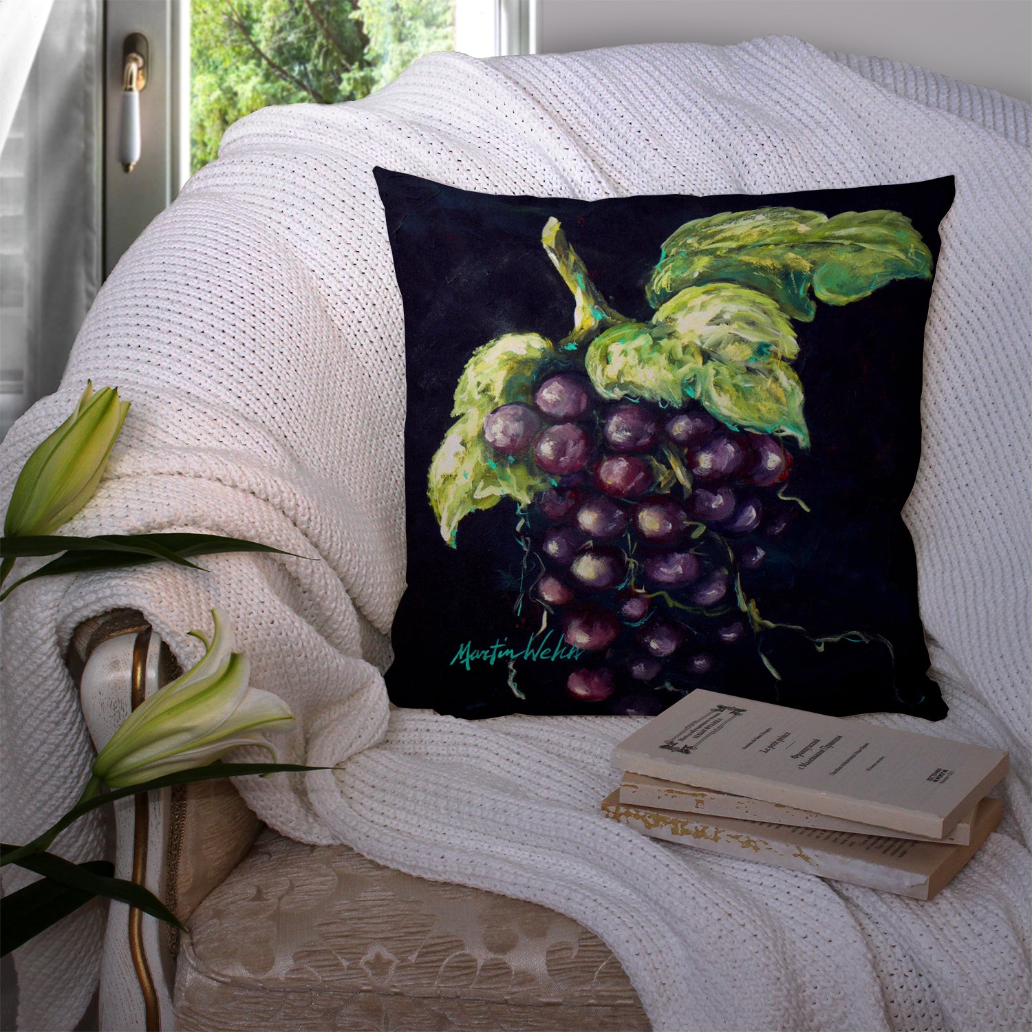 Welch's Grapes Fabric Decorative Pillow MW1362PW1414 - the-store.com