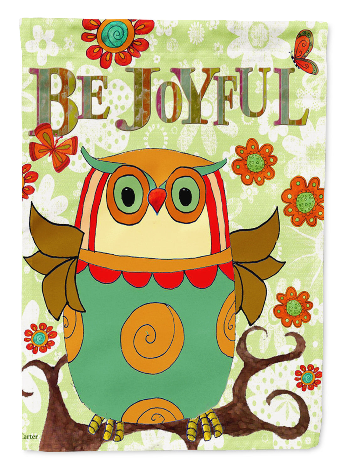 Be Joyful Owl Flag Canvas House Size PJC1028CHF