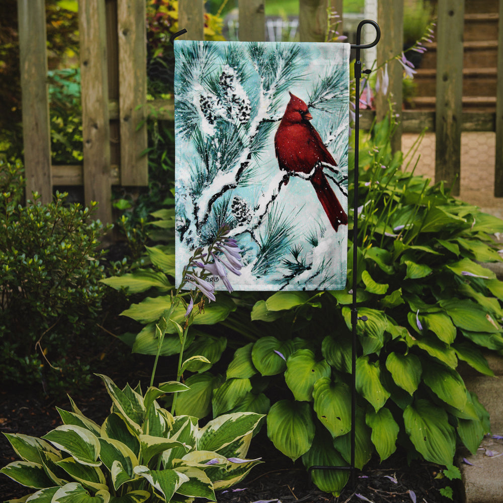 Winter's Glory Redbird 1 Northern Cardinal Flag Garden Size PJC1057GF