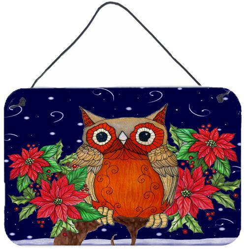 Whose Happy Holidays Owl Wall or Door Hanging Prints PJC1097DS812 by Caroline's Treasures