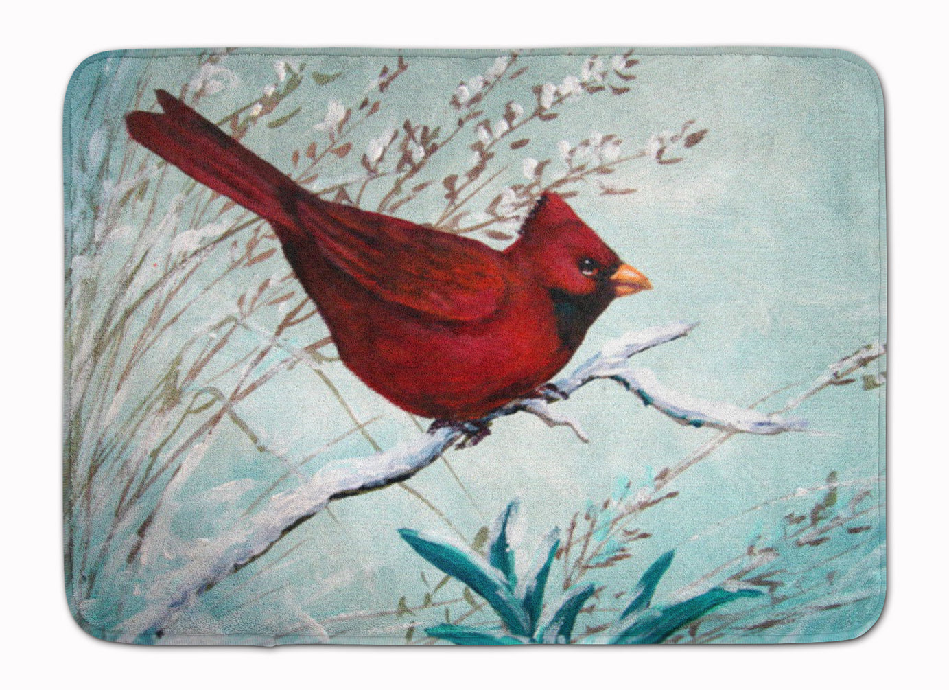 Cardinal Winter Red Bird Machine Washable Memory Foam Mat PJC1110RUG - the-store.com