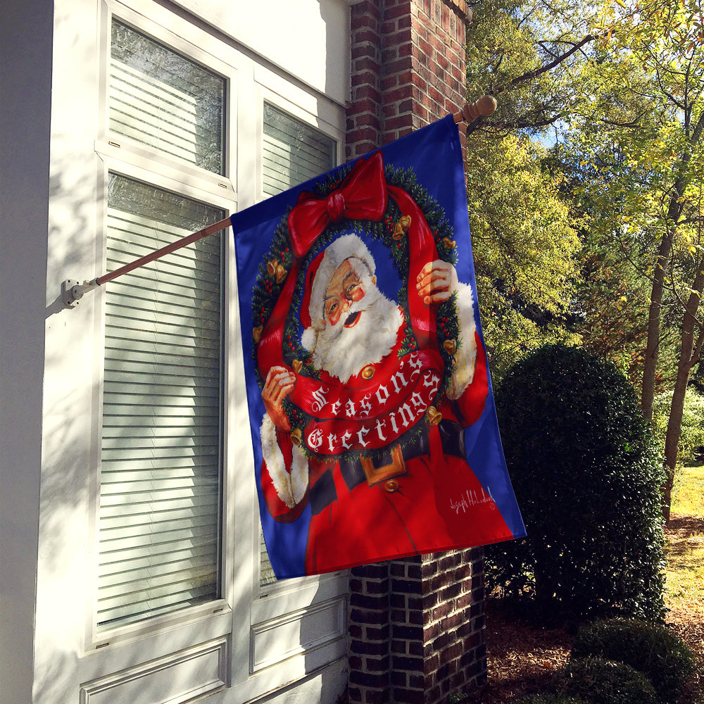 Santa Claus Season's Greetings Flag Canvas House Size PJH3031CHF