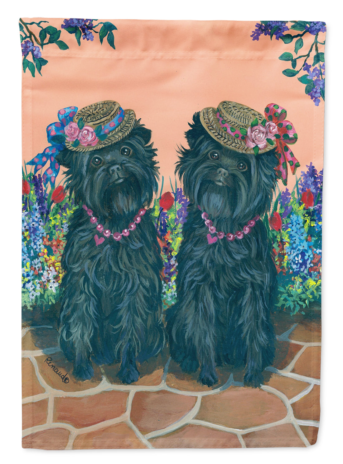 Affenpinscher Sisters Flag Canvas House Size PPP3001CHF
