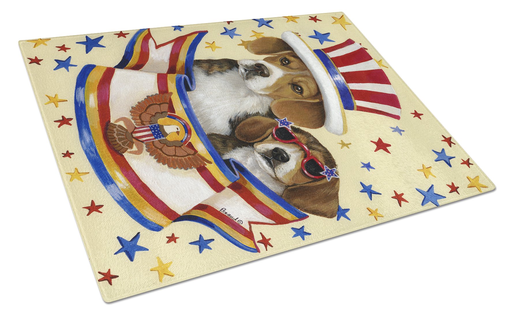 Beagle USA Glass Cutting Board Large PPP3017LCB by Caroline's Treasures