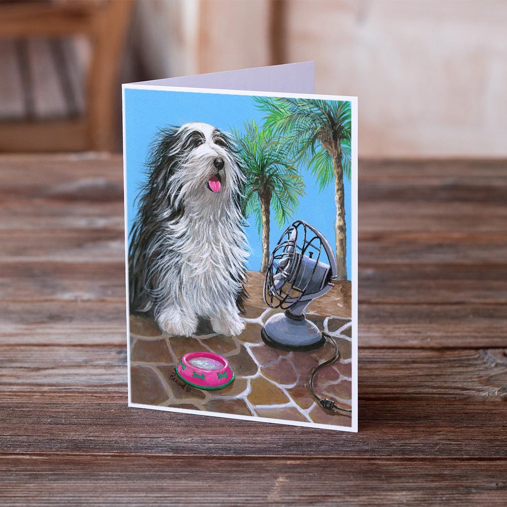 Buy this Bearded Collie Cool Summer Greeting Cards and Envelopes Pack of 8