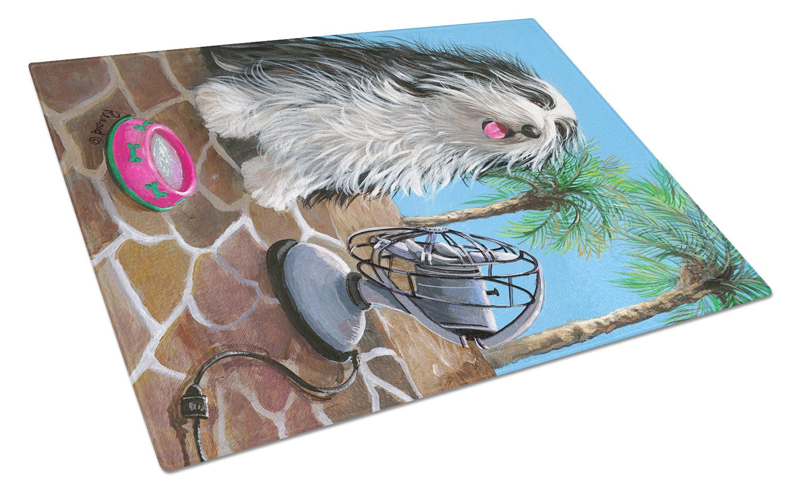 Bearded Collie Cool Summer Glass Cutting Board Large PPP3019LCB by Caroline's Treasures