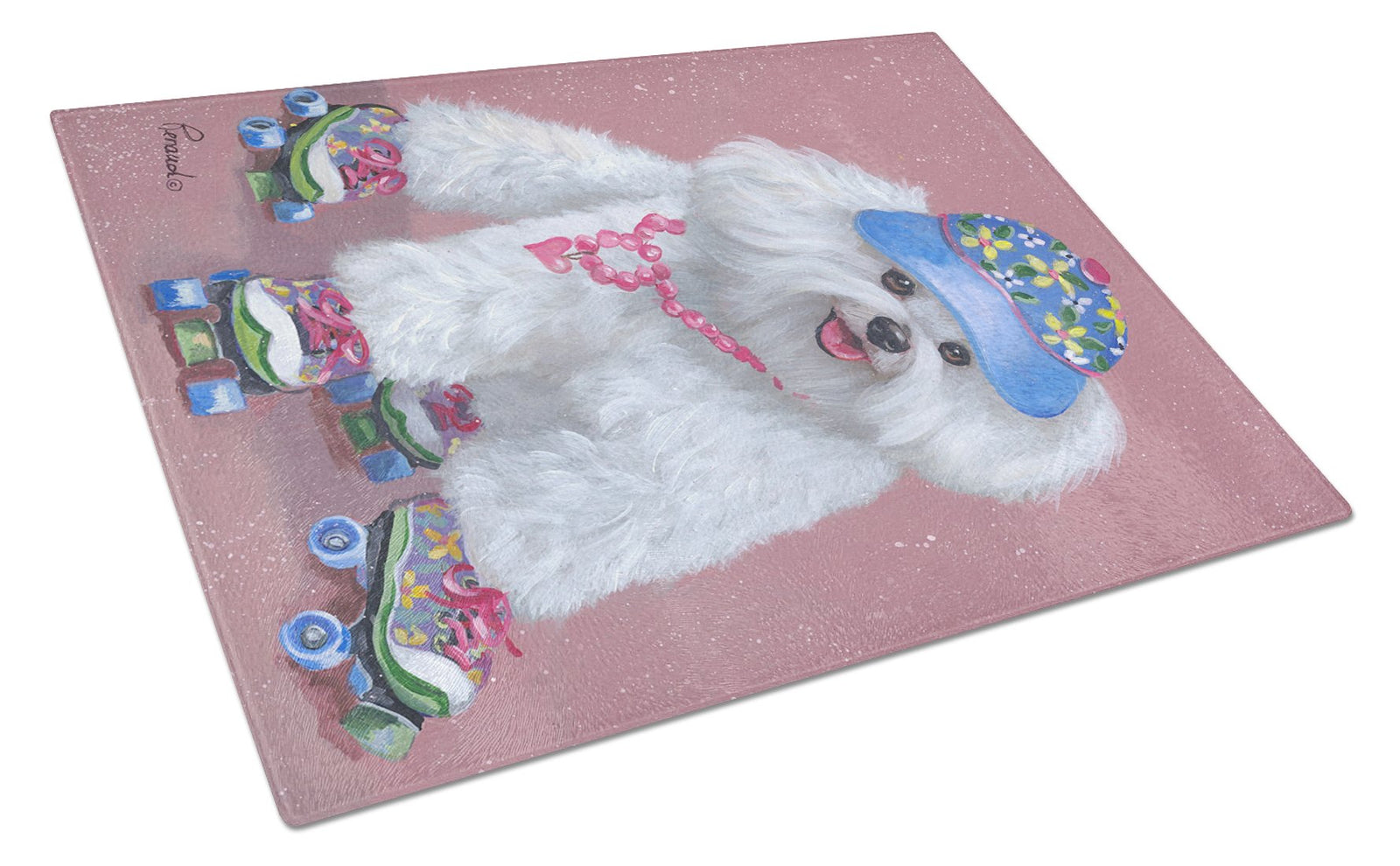 Bichon Frise Girls do it Better Glass Cutting Board Large PPP3021LCB by Caroline's Treasures