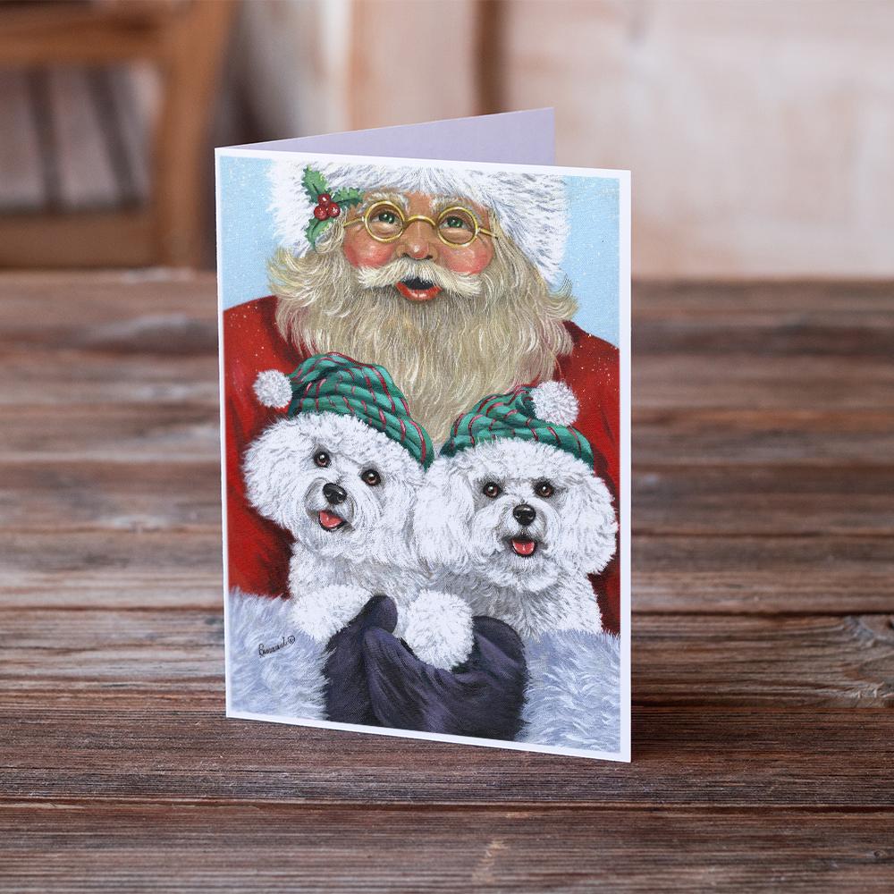 Buy this Bichon Frise Santa Christmas Greeting Cards and Envelopes Pack of 8