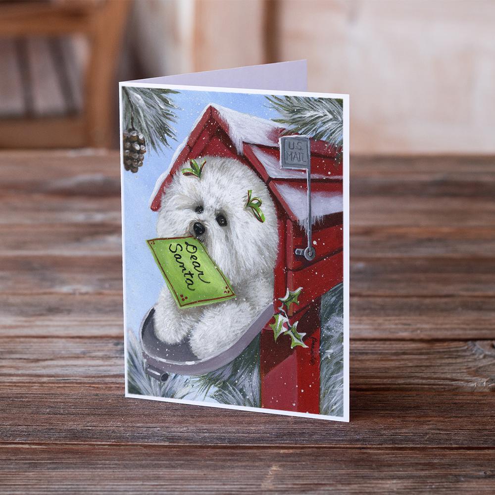 Buy this Bichon Frise Santa's List Christmas Greeting Cards and Envelopes Pack of 8