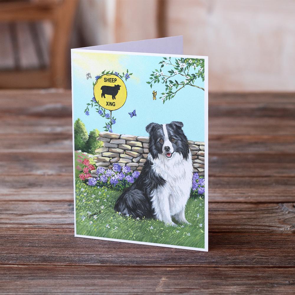 Buy this Border Collie Crossing Greeting Cards and Envelopes Pack of 8