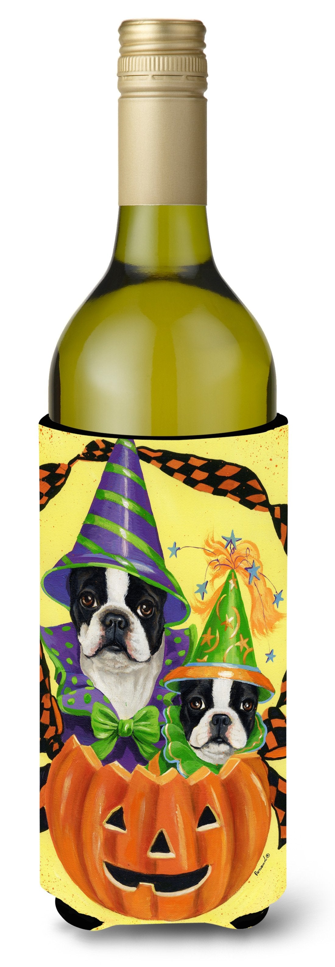 Boston Terrier Halloweenies Wine Bottle Hugger PPP3033LITERK by Caroline's Treasures
