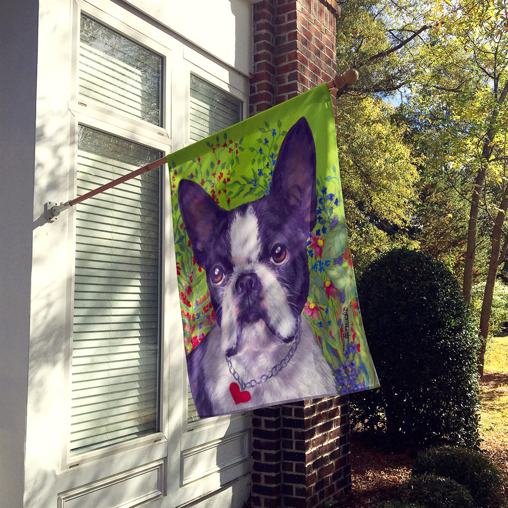 Boston Terrier Jungle Flag Canvas House Size PPP3034CHF