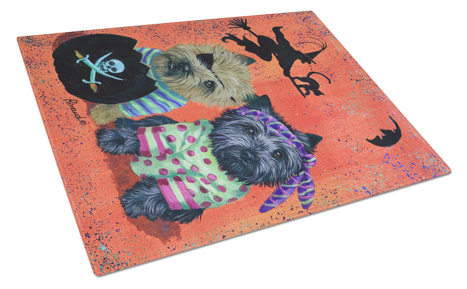 Cairn Terrier Pirates Halloween Glass Cutting Board Large PPP3043LCB by Caroline's Treasures