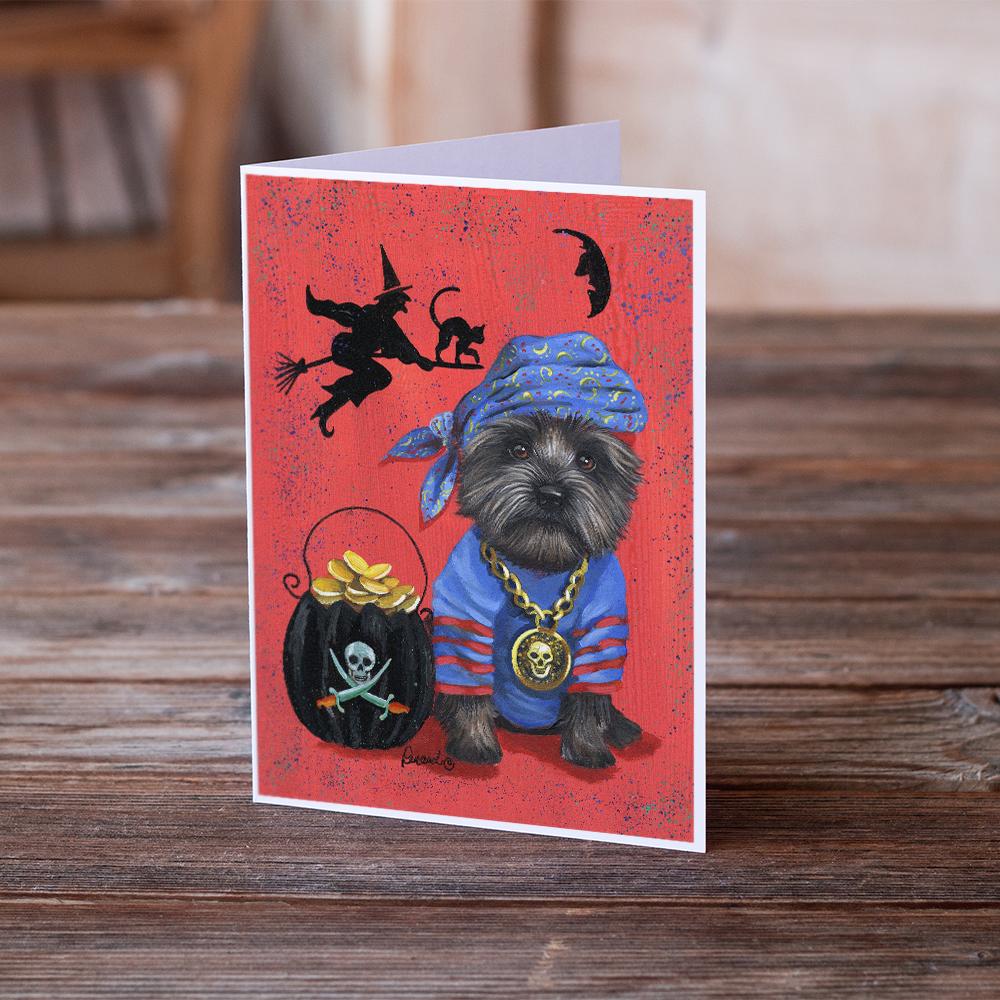 Buy this Cairn Terrier Black Pirate Halloween Greeting Cards and Envelopes Pack of 8