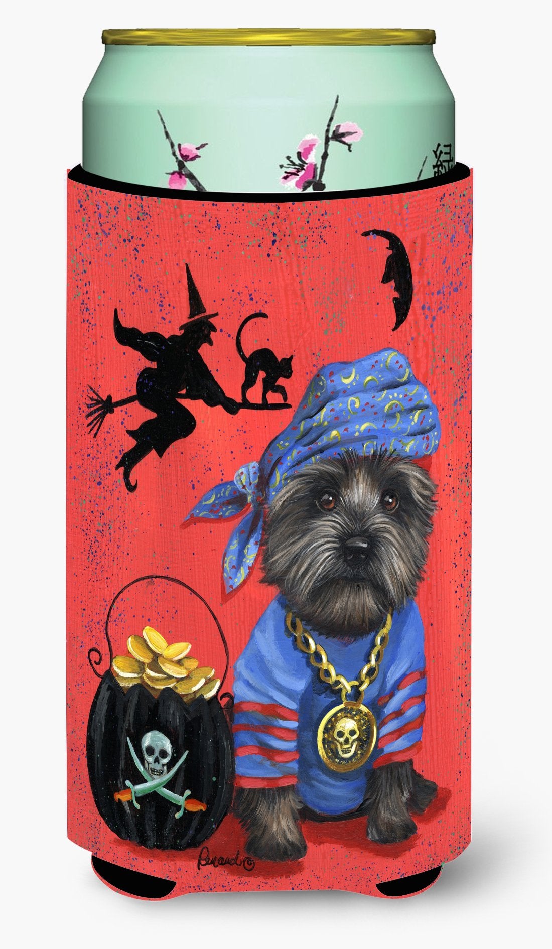 Cairn Terrier Black Pirate Halloween Tall Boy Hugger PPP3044TBC by Caroline's Treasures