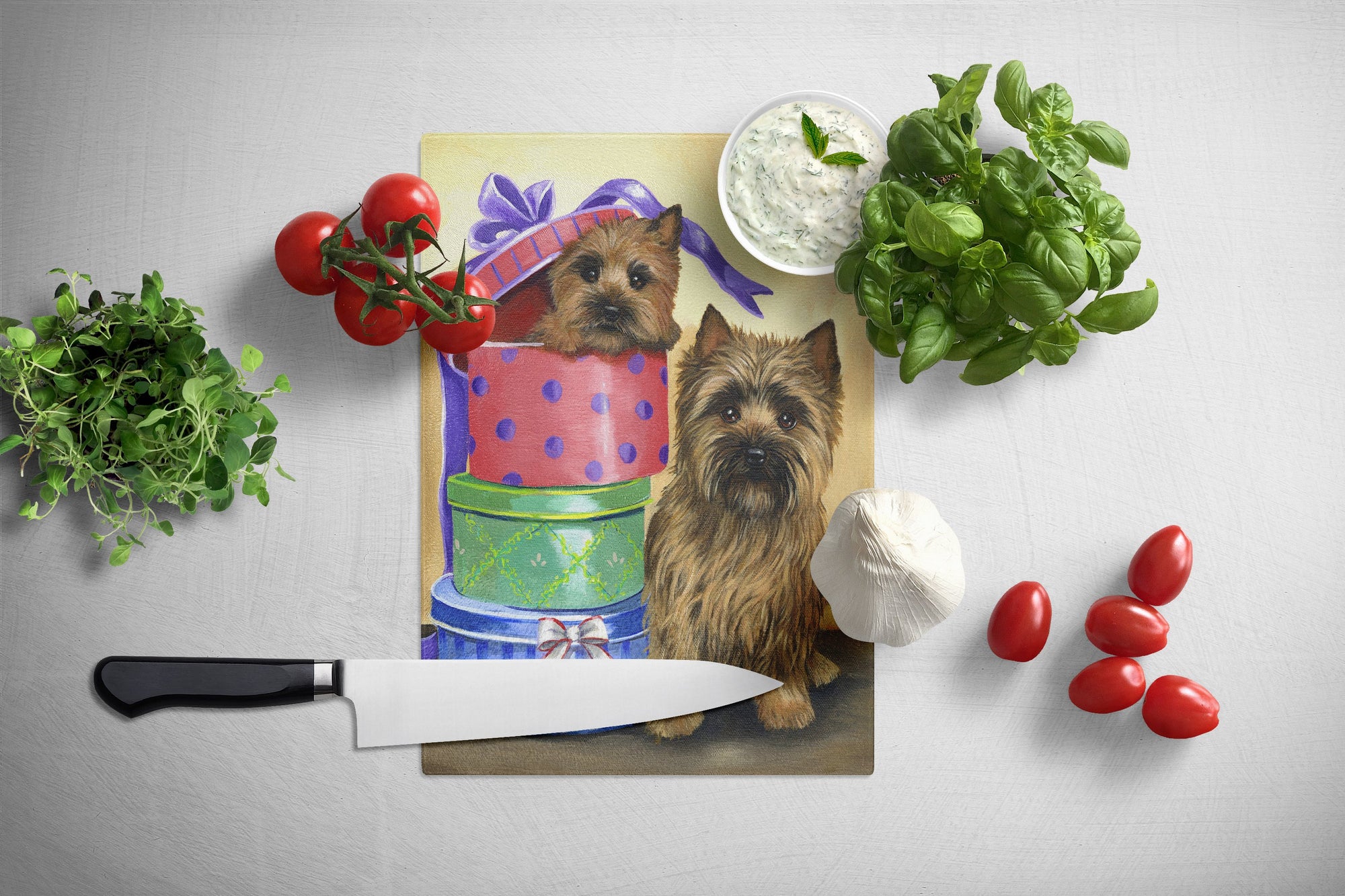 Cairn Terrier Boudoir Glass Cutting Board Large PPP3045LCB by Caroline's Treasures