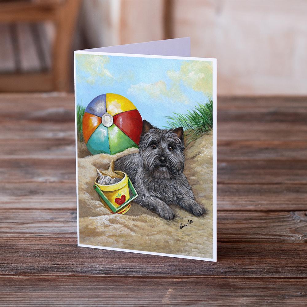 Buy this Cairn Terrier At the Beach Greeting Cards and Envelopes Pack of 8