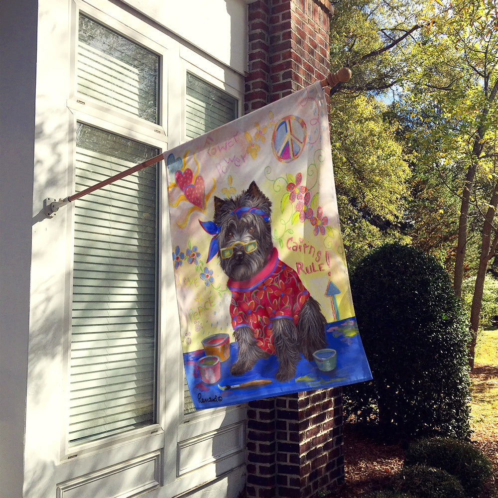 Cairn Terrier Hippie Dippie Flag Canvas House Size PPP3053CHF