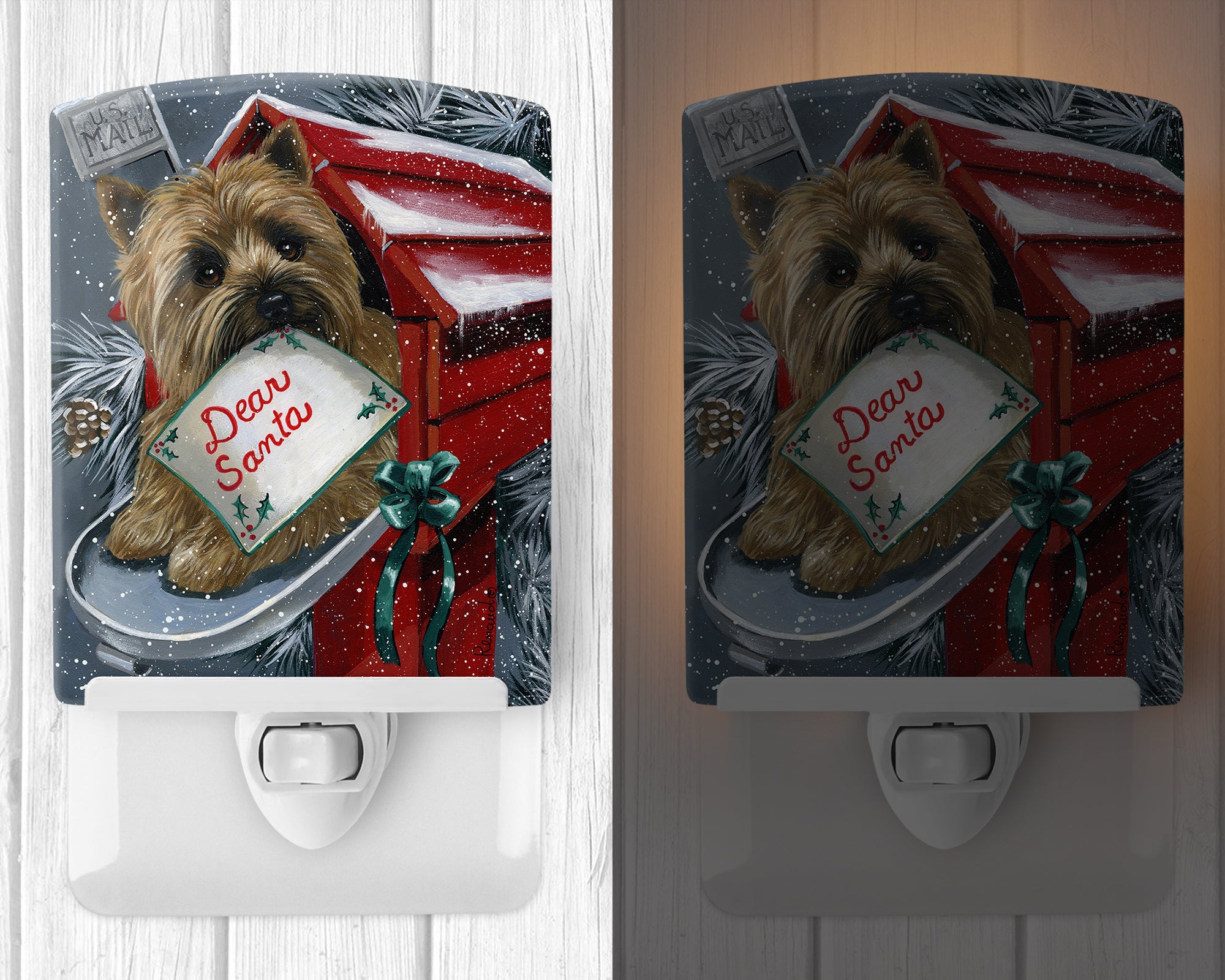 Cairn Terrier Christmas Letter to Santa Ceramic Night Light PPP3054CNL - the-store.com