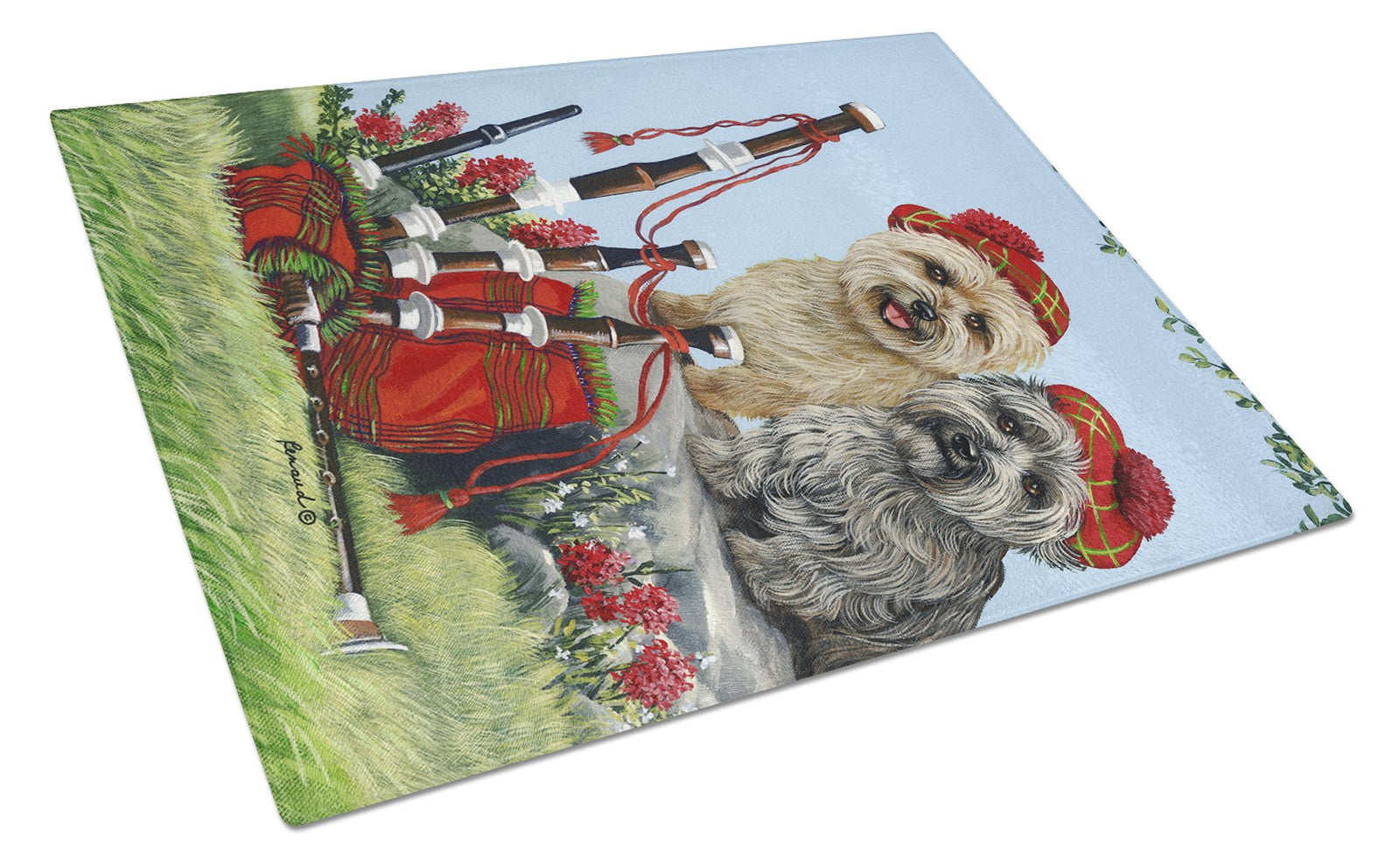 Cairn Terrier Pipers Glass Cutting Board Large PPP3057LCB by Caroline's Treasures