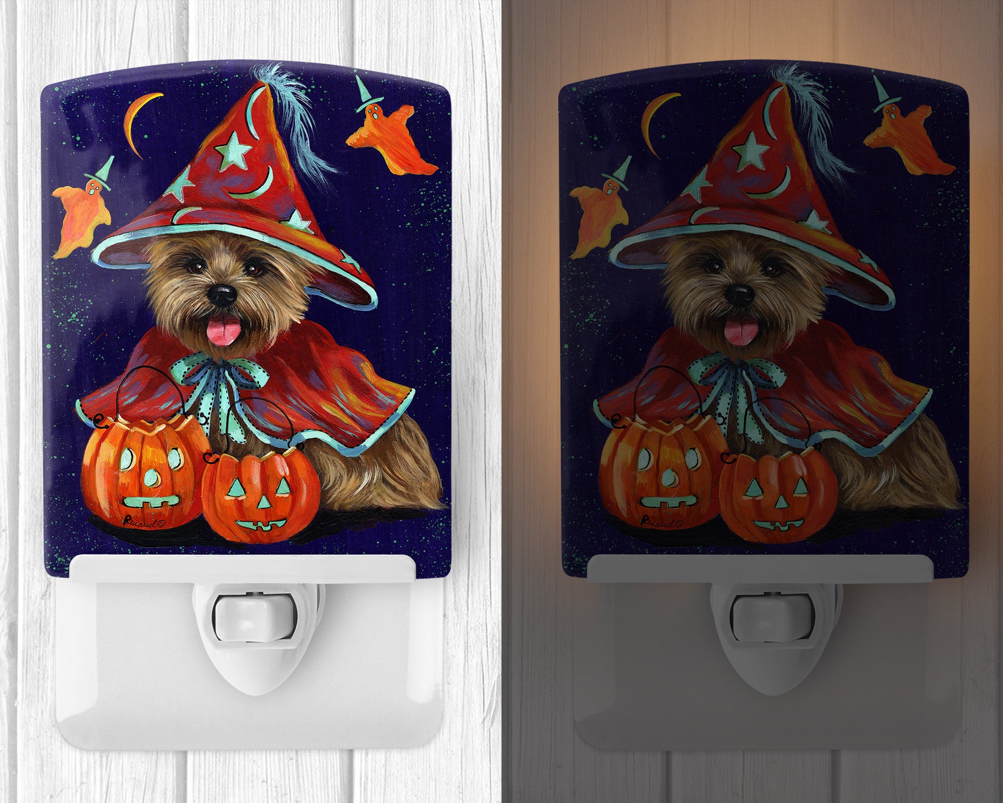 Cairn Terrier Halloween Witch Ceramic Night Light PPP3061CNL - the-store.com