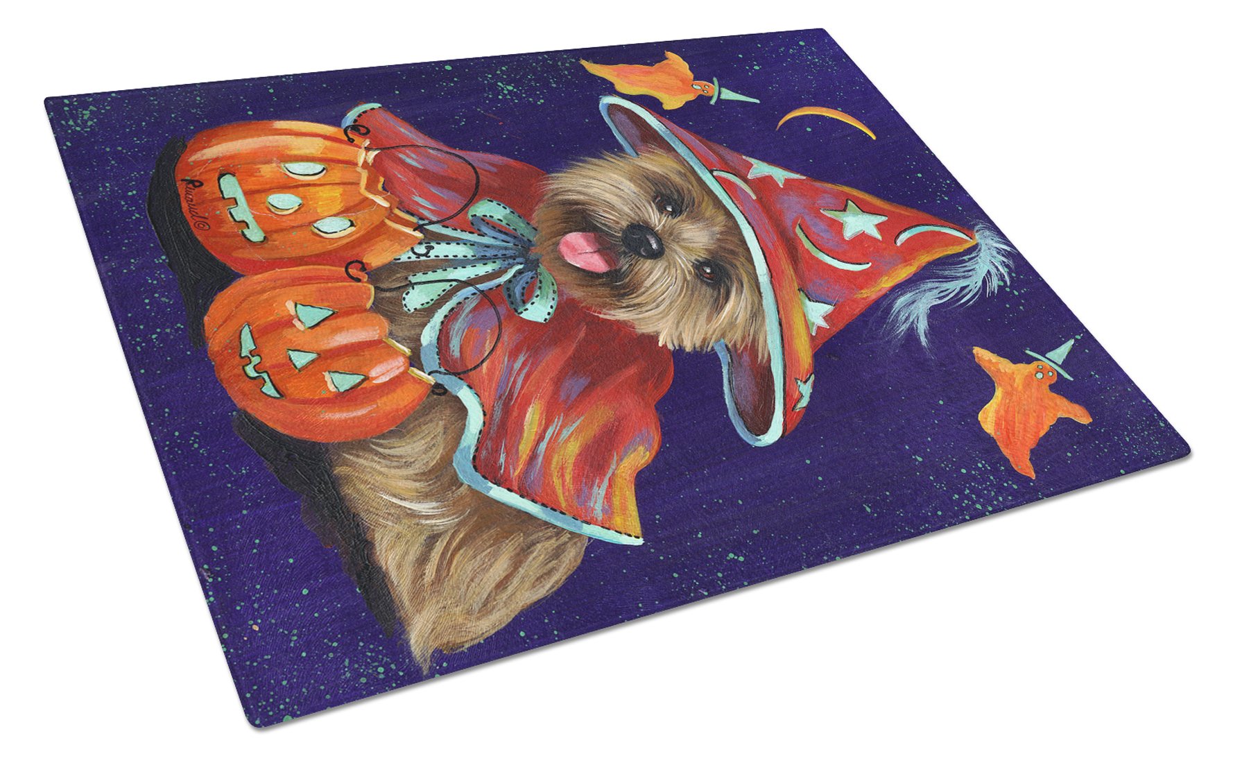 Cairn Terrier Halloween Witch Glass Cutting Board Large PPP3061LCB by Caroline's Treasures
