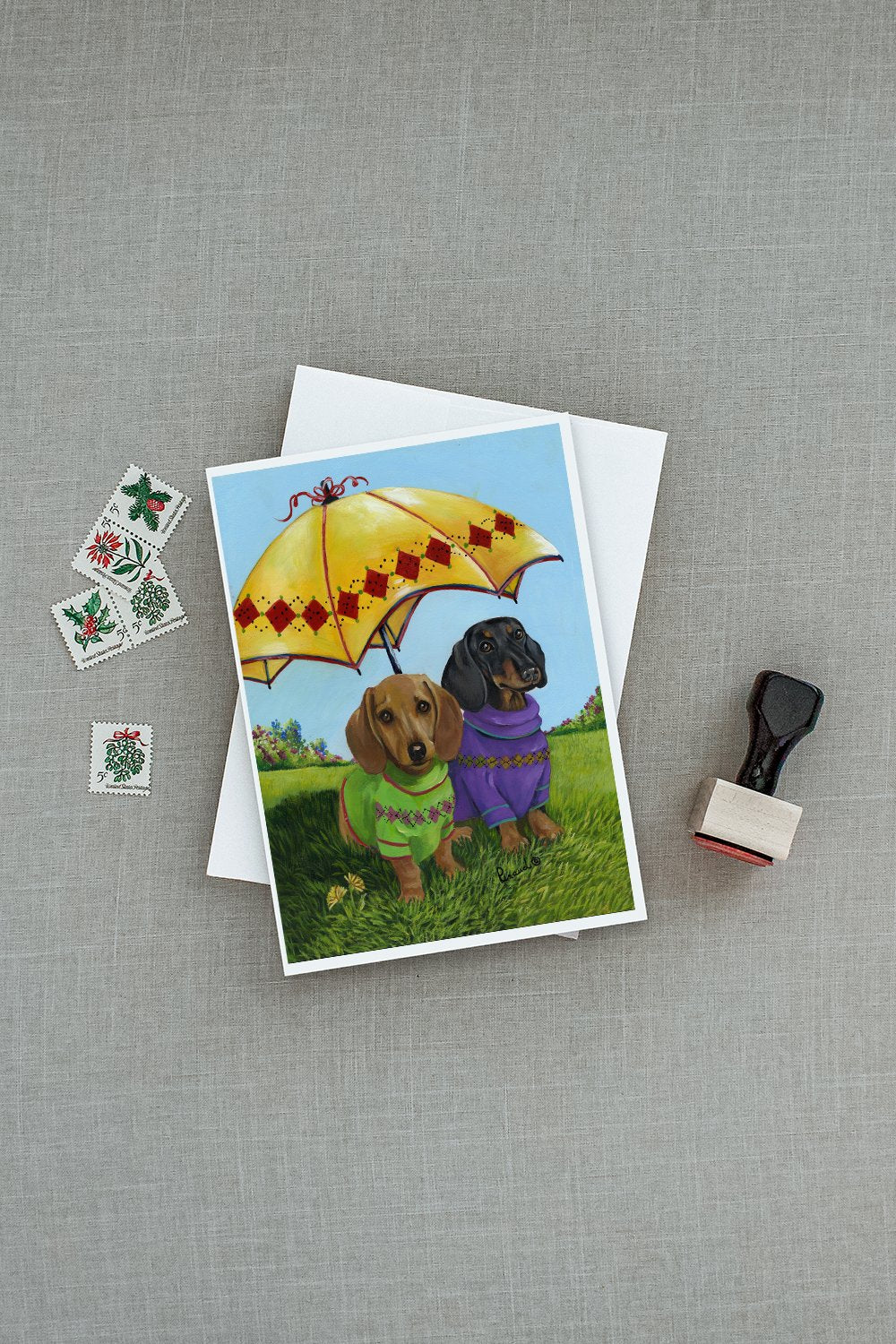 Dachshund Hot Doggies Greeting Cards and Envelopes Pack of 8 - the-store.com