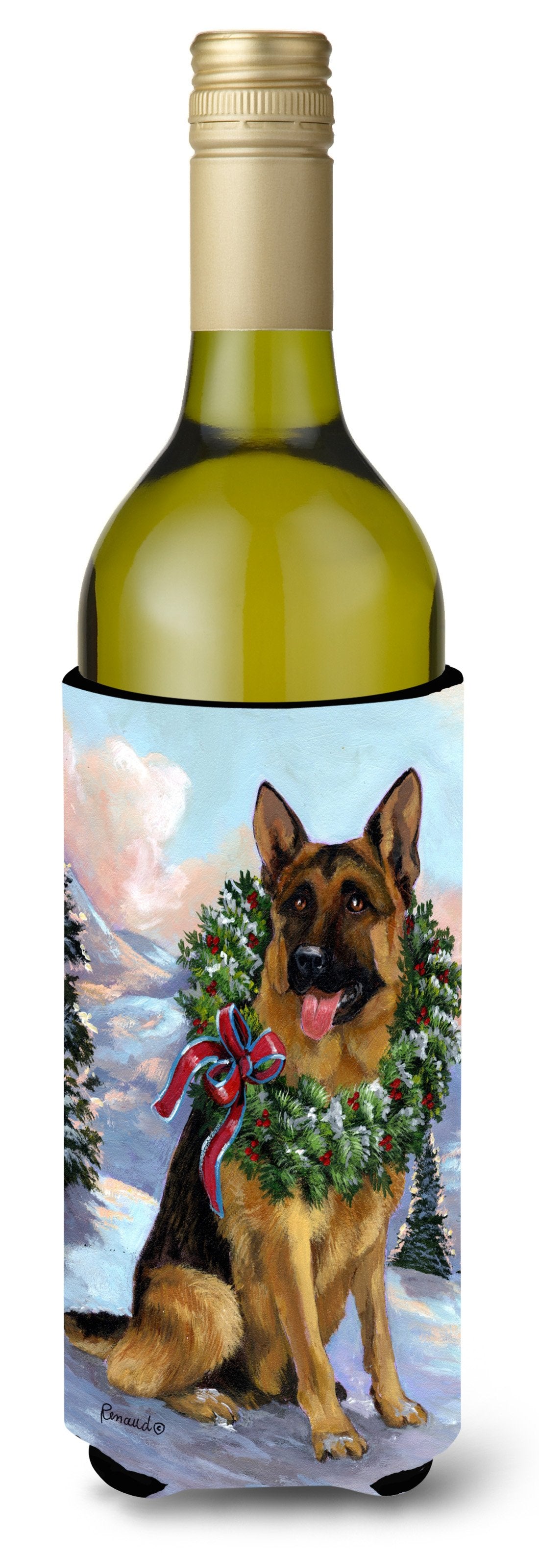 German Shepherd Christmas Honor Wine Bottle Hugger PPP3098LITERK by Caroline's Treasures