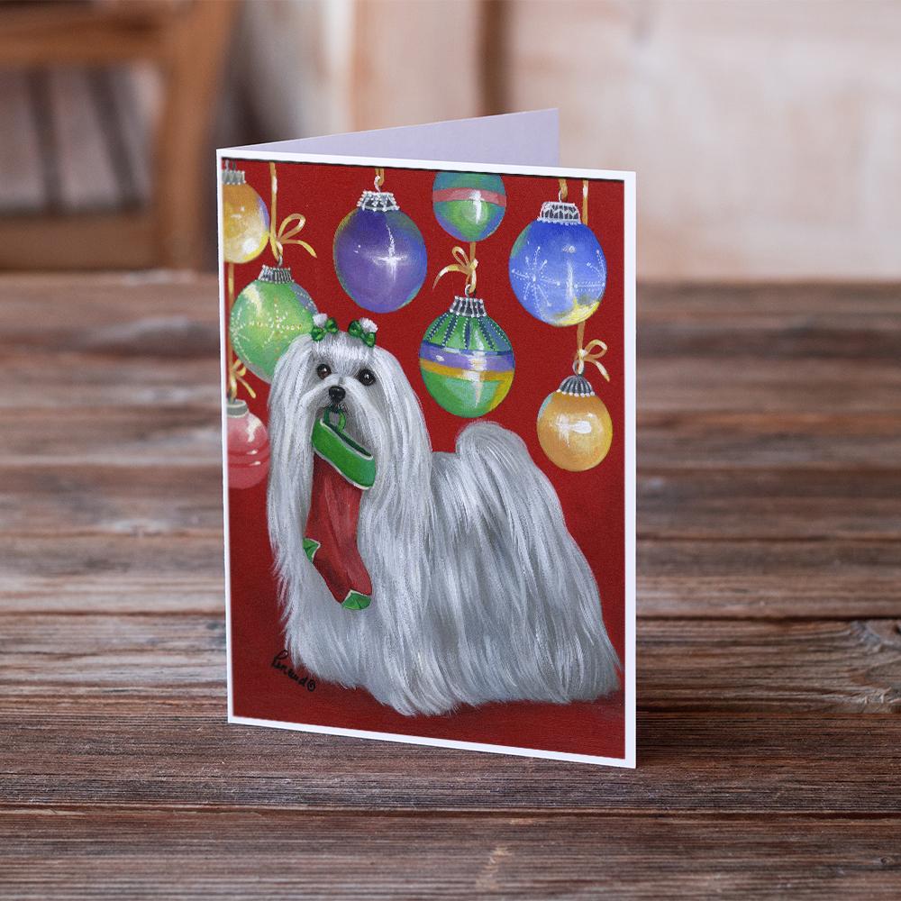 Buy this Maltese Christmas Stocking Stuffer Greeting Cards and Envelopes Pack of 8