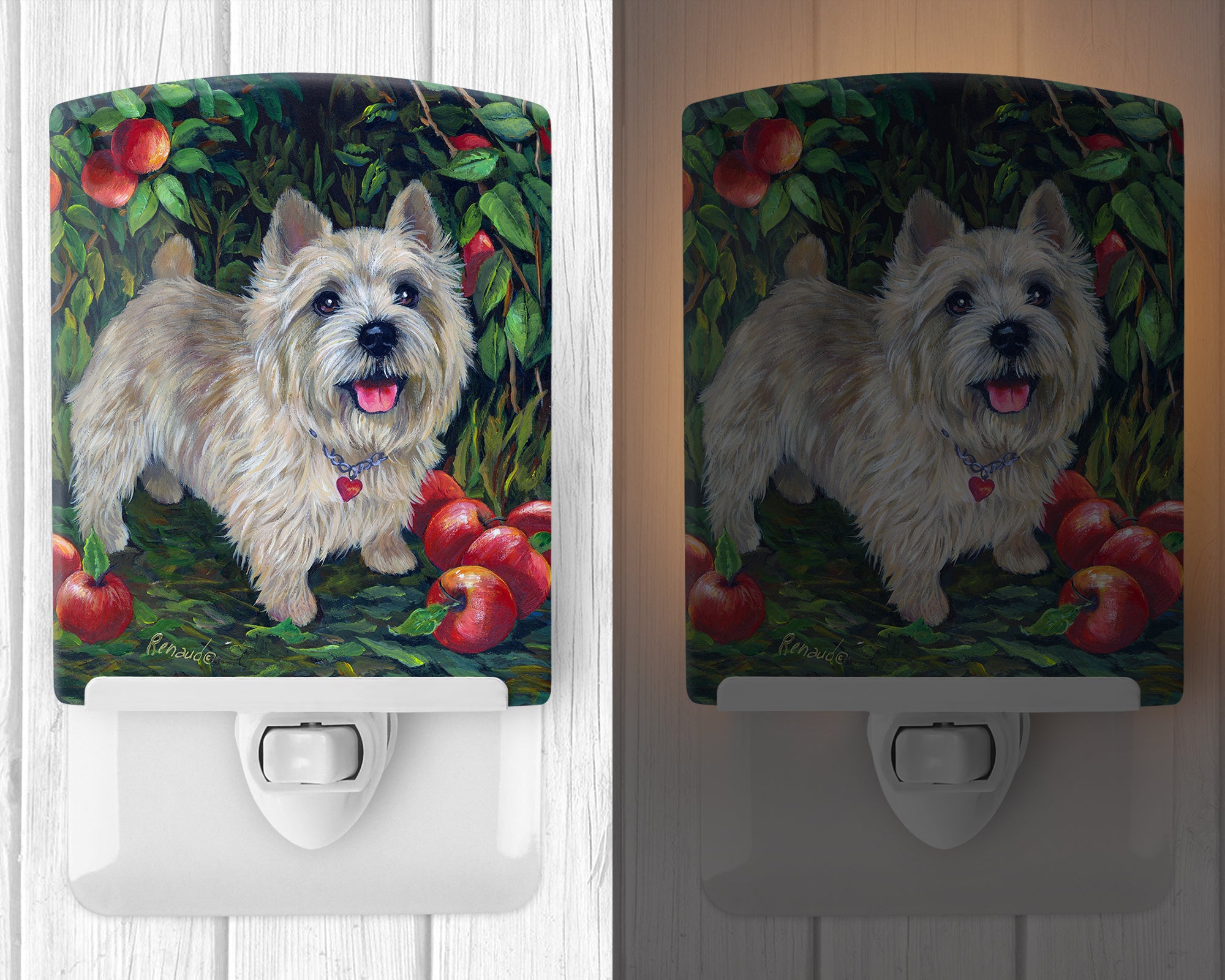 Norwich Terrier Apple Grove Ceramic Night Light PPP3116CNL - the-store.com