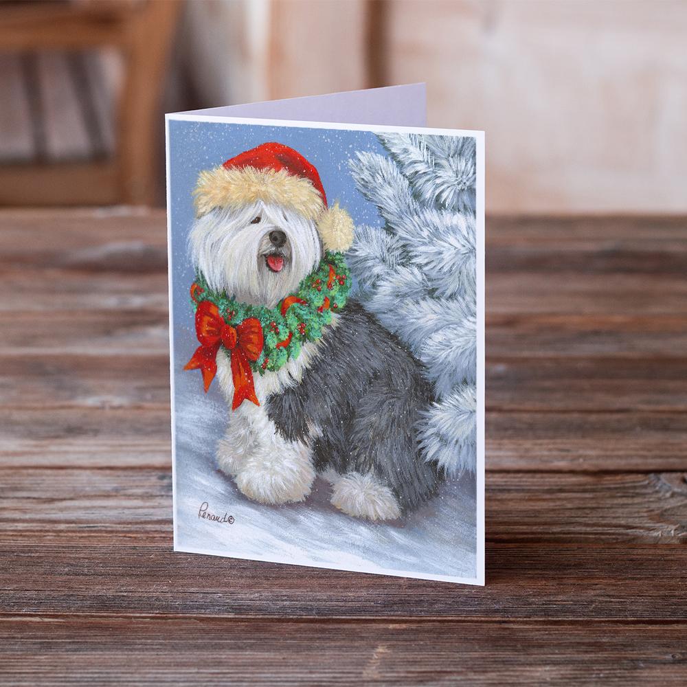 Buy this Old English Sheepdog Christmas Greeting Cards and Envelopes Pack of 8