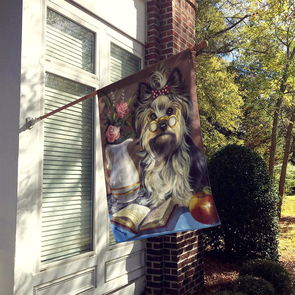 Yorkie Teacher's Pet Flag Canvas House Size PPP3128CHF