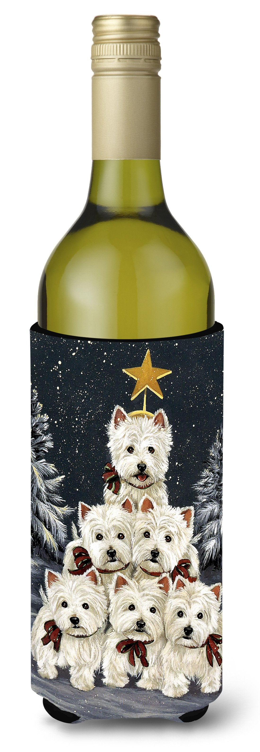 Westie Christmas Family Tree Wine Bottle Hugger PPP3130LITERK by Caroline's Treasures