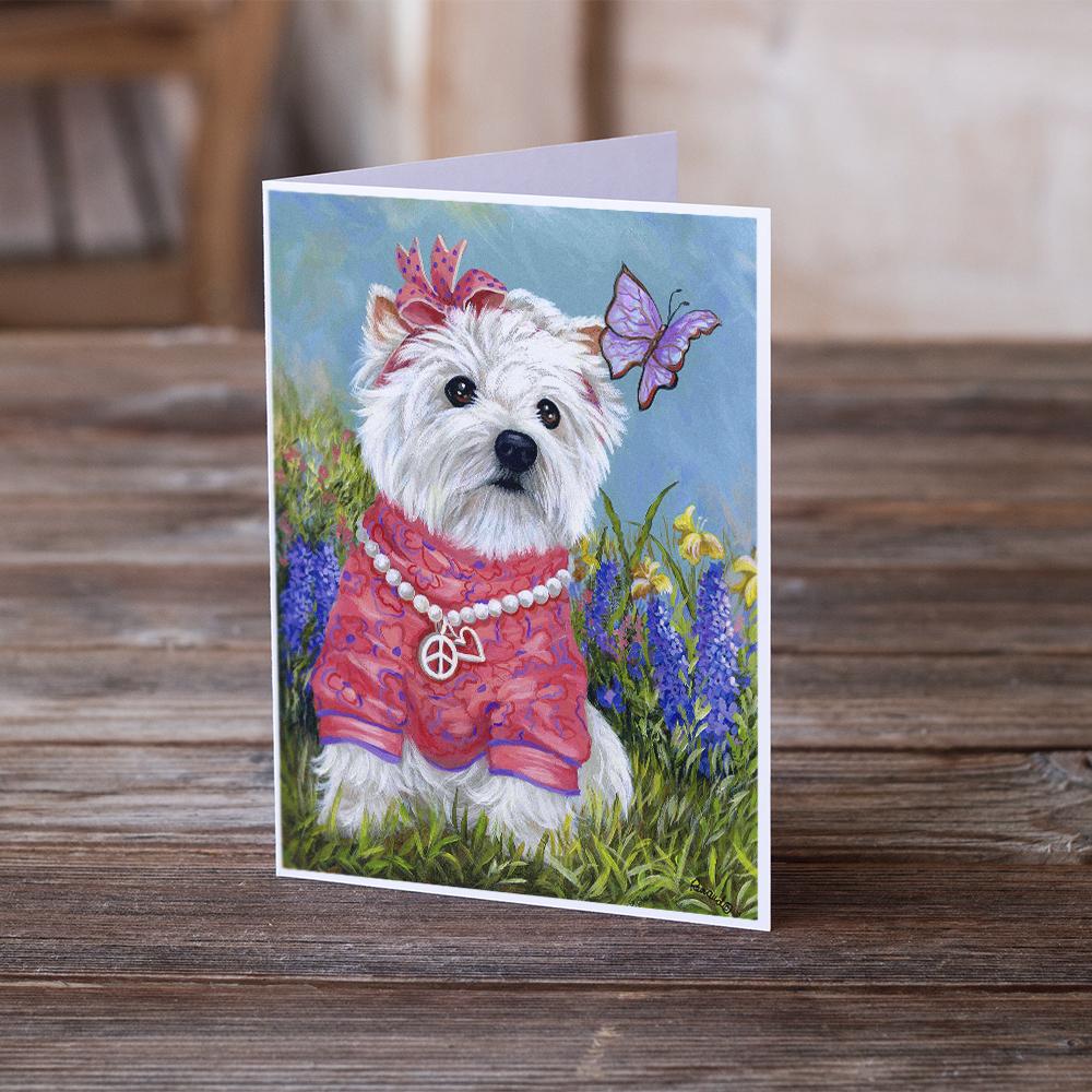 Buy this Westie Springtime Greeting Cards and Envelopes Pack of 8
