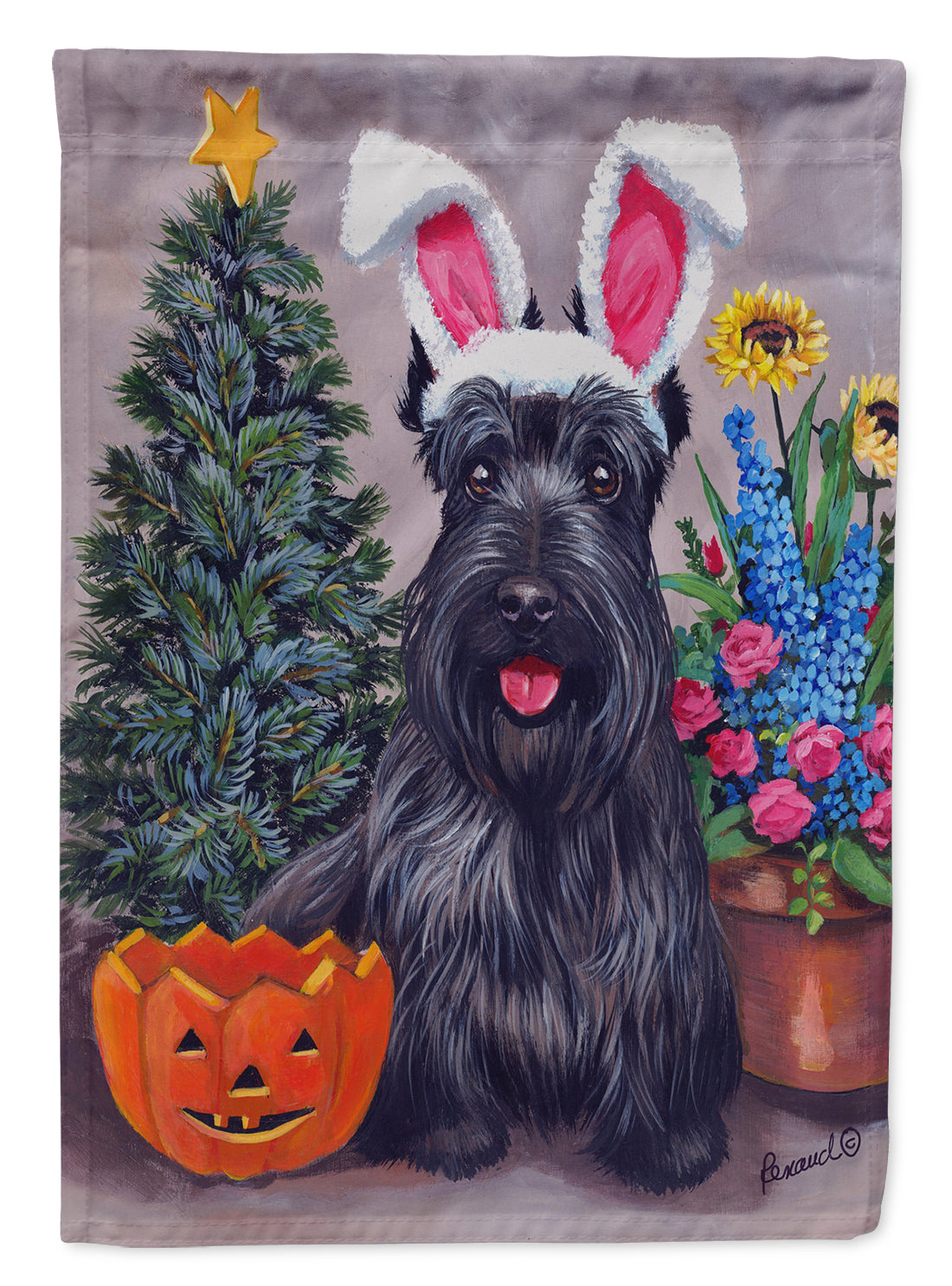 Scottish Terrier Scottie for All Seasons Flag Canvas House Size PPP3138CHF