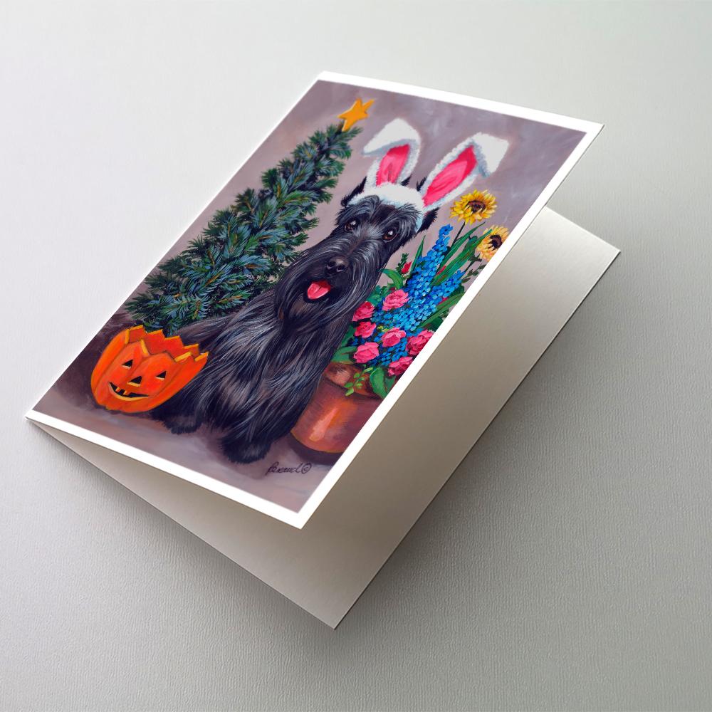 Buy this Scottish Terrier Scottie for All Seasons Greeting Cards and Envelopes Pack of 8
