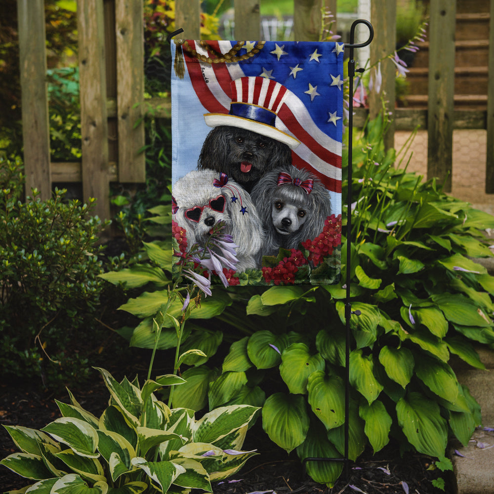 Poodle USA Flag Garden Size PPP3152GF