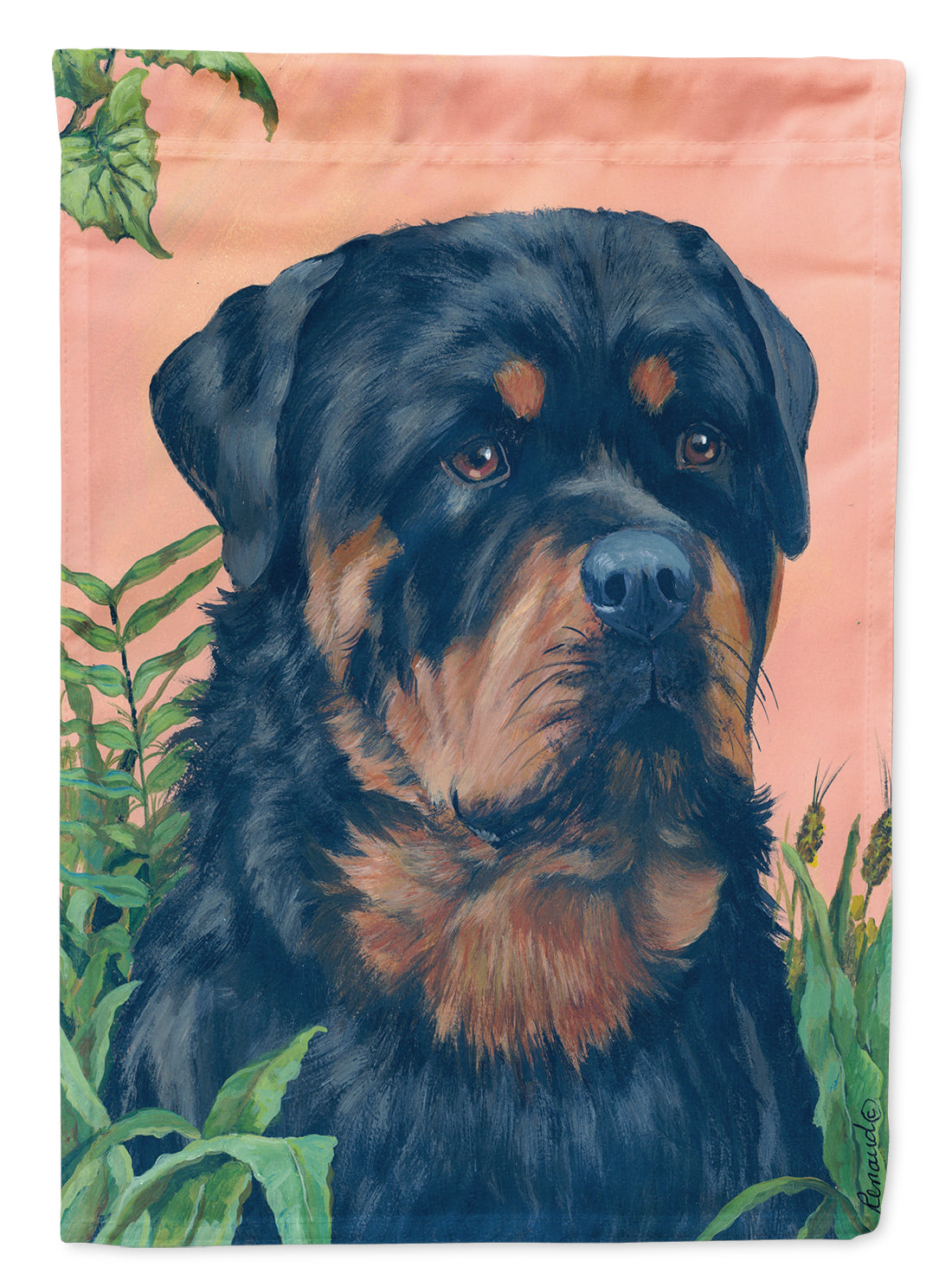 Rottweiler Flag Canvas House Size PPP3156CHF